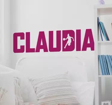 Basketball player with name basketball wall sticker - TenStickers
