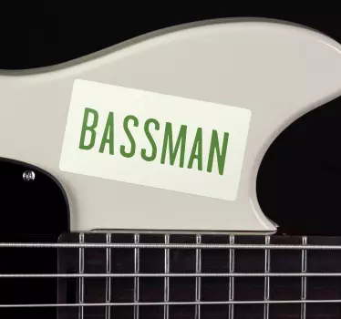 Bassman rock n roll stickers - TenStickers