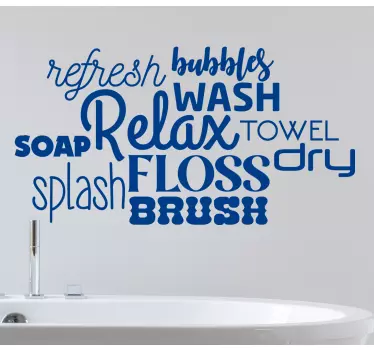 Relaxation concepts wall decal for bathroom - TenStickers