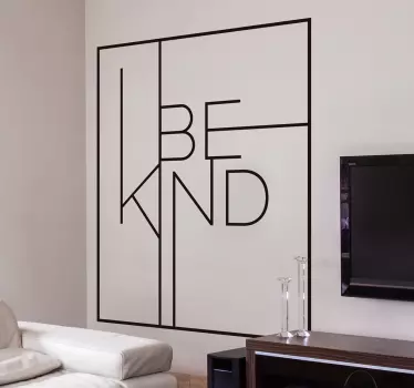 BE KIND INSPIRATIONAL SAYING quote sticker - TenStickers