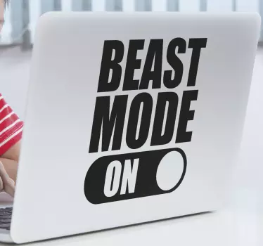 Beast Mode ON laptop skin - TenStickers
