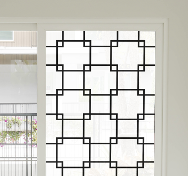 Big and small squares pattern for glass window decal - TenStickers