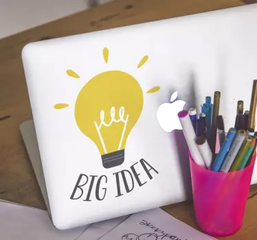 Big Idea Light Bulb laptop sticker - TenStickers