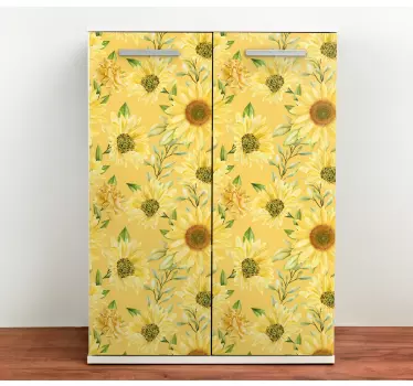Big sunflowers petals decals for furniture - TenStickers