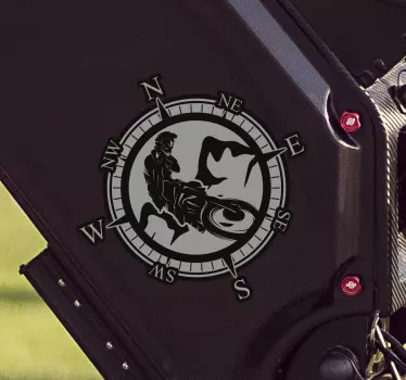 Bike rider compass Motorcycle stickers - TenStickers