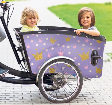 Bike sticker crown pattern background - TenStickers