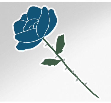 Bike sticker delicate blue rose - TenStickers