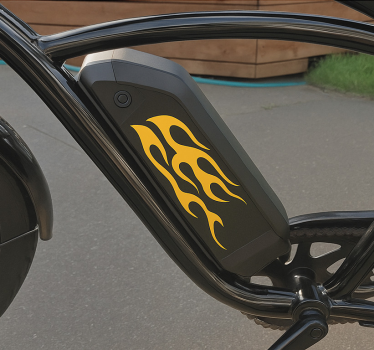 Bike sticker flames of fire - TenStickers