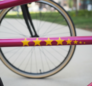 Bike sticker golden star flare - TenStickers
