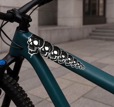 Bike sticker graffiti skull train - TenStickers