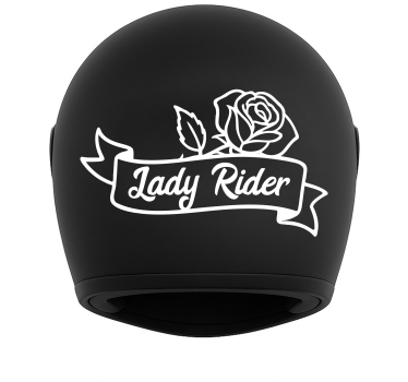 Motorbike sticker lady rider rose - TenStickers