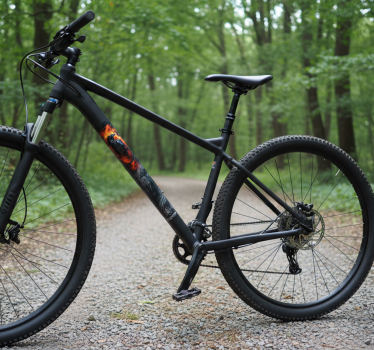 Bike sticker raven fire wrap - TenStickers