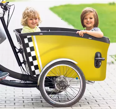 Bike sticker yellow taxi design - TenStickers