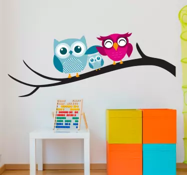 Bird Family Wall Sticker - TenStickers