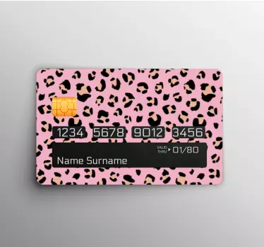 Watercolor leopard prints credit card sticker - TenStickers