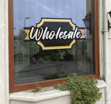 Black and yellow wholesale shop window decal - TenStickers