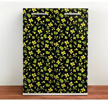 Black background with yellow decals for furniture - TenStickers
