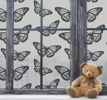 Window sticker black butterfly design - TenStickers