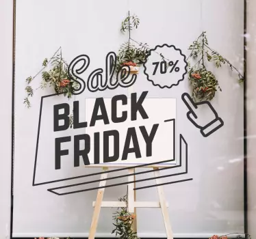 Black Friday Promotion sale sticker - TenStickers