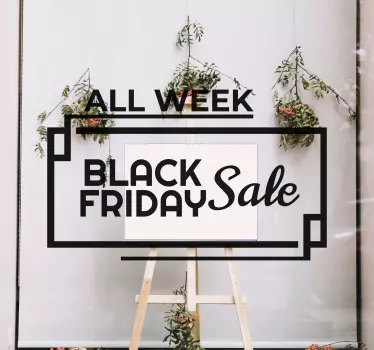 Black Friday sale all week window decal - TenStickers