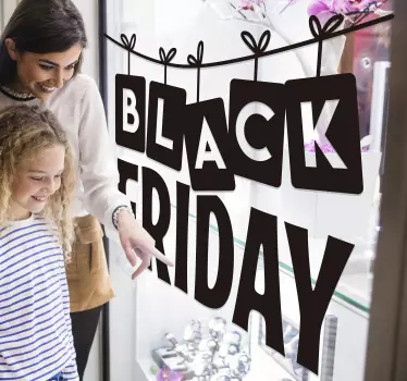 Black Friday sale window sticker - TenStickers