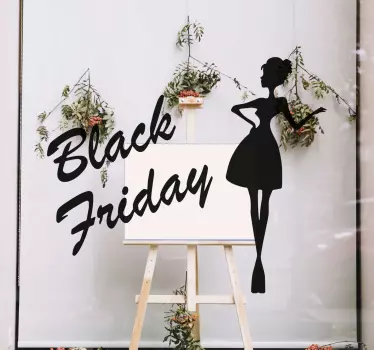 Black Friday Women window decal - TenStickers