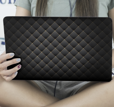 Black texture laptop stickers - TenStickers