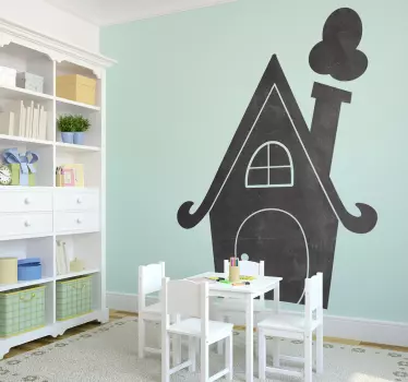Blackboard House Sticker - TenStickers
