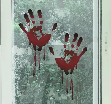 Bloody traces halloween wall sticker - TenStickers