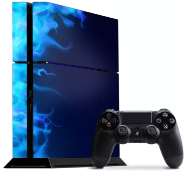 Blue fire Playstation 4 stickers - TenStickers