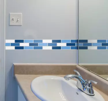 Blue Tones Vinyl Tile Sticker - TenStickers