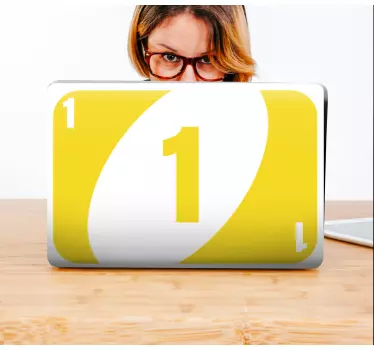 Bold Number Design laptop skin - TenStickers