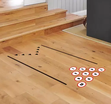 Bowling vinyl sticker floor tile - TenStickers