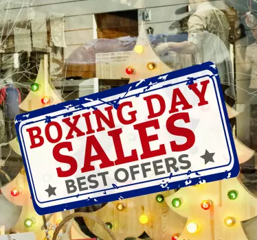 Boxing day sales window decal - TenStickers