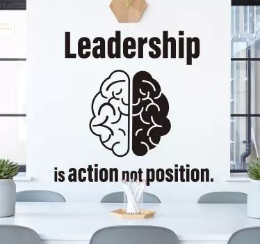 Brain leadership inspirational quote stickers - TenStickers