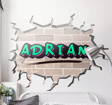 Brick Wall Graffiti urban decal - TenStickers