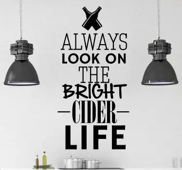 Bright cider life  drink wall sticker - TenStickers