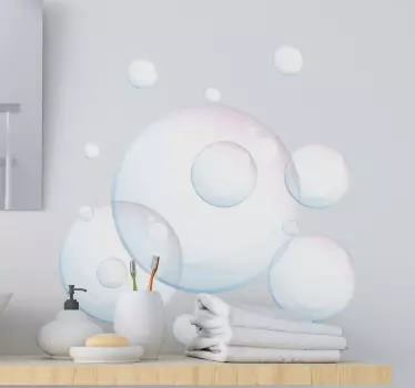 Bubbles Bathroom decal - TenStickers