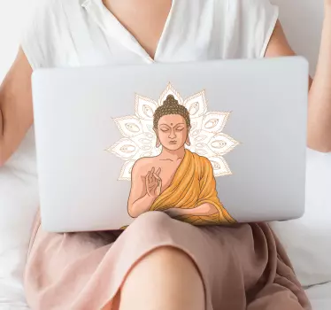 Buda yoga laptop skin - TenStickers