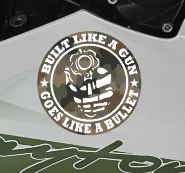 Build like a gun Motorcycle stickers - TenStickers