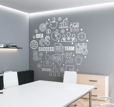 Business ideogram office sticker - TenStickers