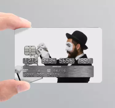 businessman extracts money bank card sticker - TenStickers