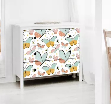 Butterflies and bees  decals for furniture - TenStickers