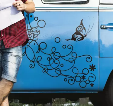 Butterflies car sticker - TenStickers