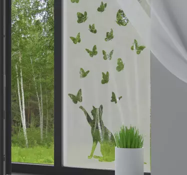 Butterflies window decal - TenStickers