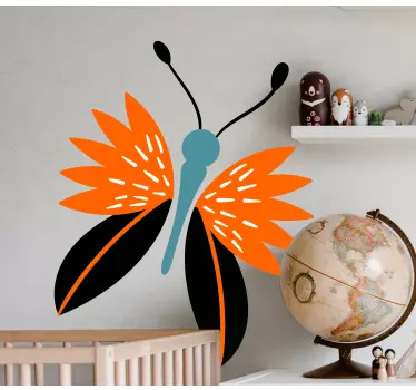 Butterfly wall decal colorful butterfly accent - TenStickers
