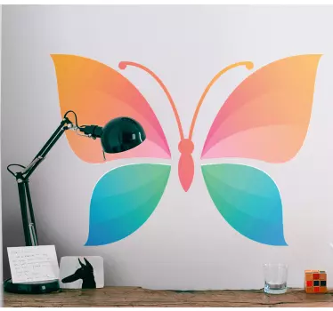 Butterfly wall decal vibrant butterfly art - TenStickers