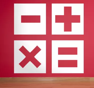 Calculator signs sticker - TenStickers
