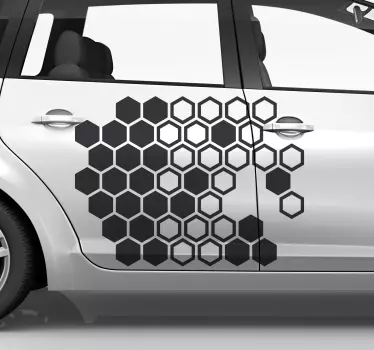 Car honeycomb print car sticker - TenStickers