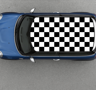 Car sticker black and white chess design - TenStickers